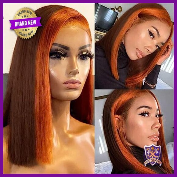 Short Bob Wig 10 Inch Human Hair 150% Density HD Lace Frontal Pre Plucked main image 5